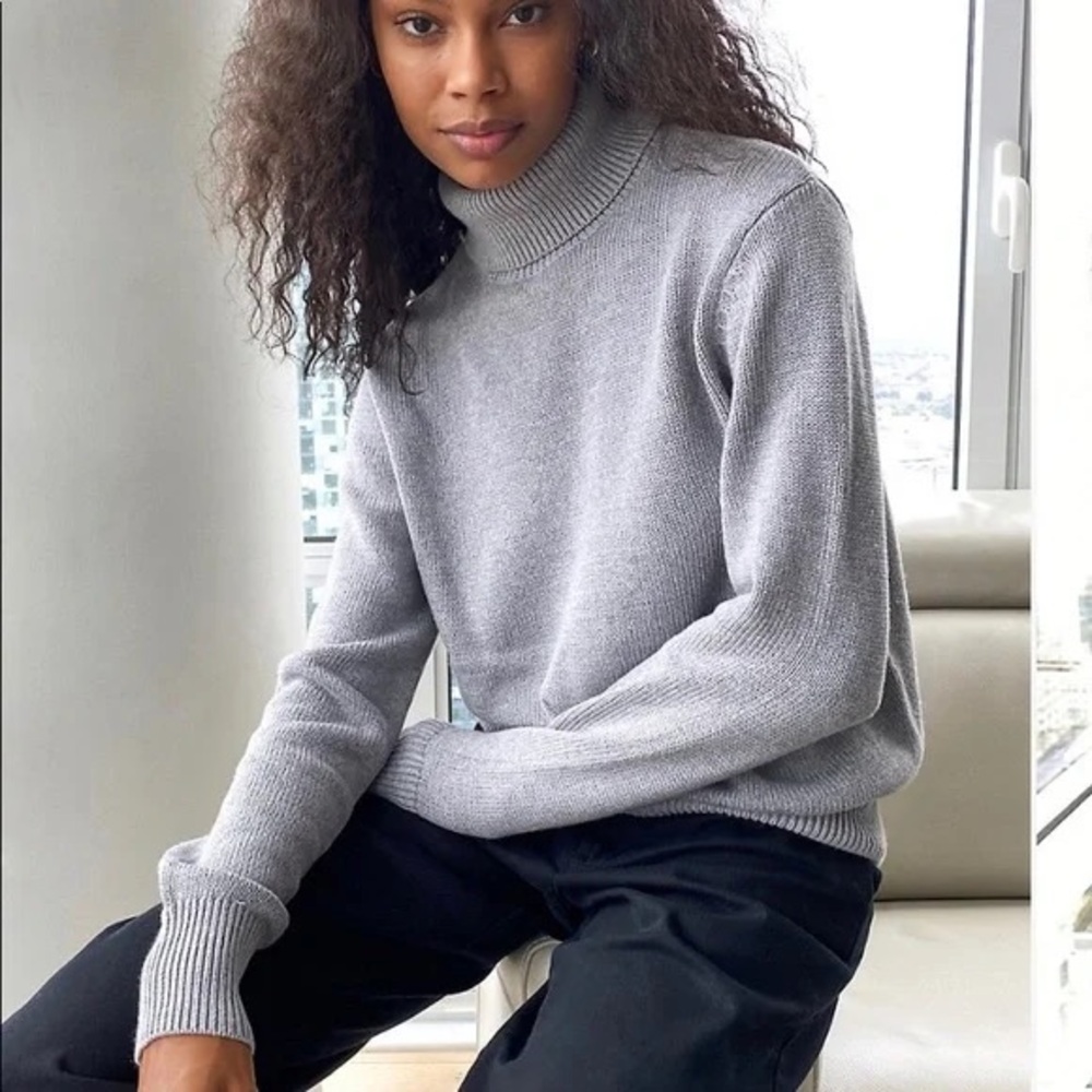Wilfred Turtleneck lightweight sweater Sz L - Picture 11 of 12